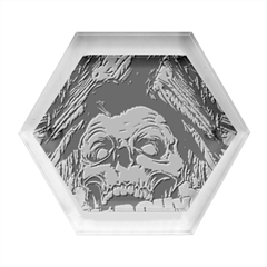 Anarchy Skull And Birds Hexagon Wood Jewelry Box by Sarkoni