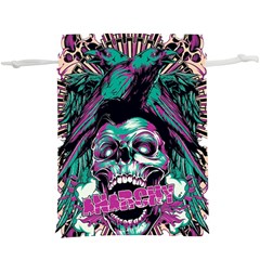 Anarchy Skull And Birds Lightweight Drawstring Pouch (xl)