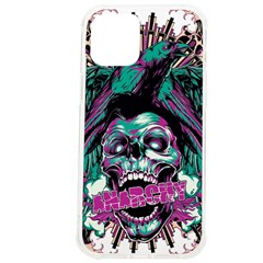 Anarchy Skull And Birds Iphone 12 Pro Max Tpu Uv Print Case by Sarkoni