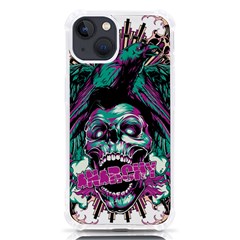 Anarchy Skull And Birds Iphone 13 Tpu Uv Print Case by Sarkoni