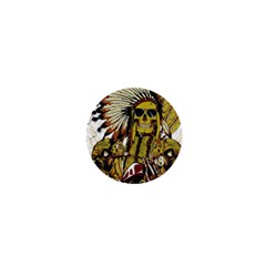 Motorcycle And Skull Cruiser Native American 1  Mini Buttons by Sarkoni