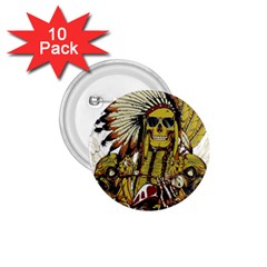 Motorcycle And Skull Cruiser Native American 1 75  Buttons (10 Pack) by Sarkoni