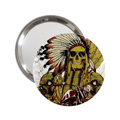 Motorcycle And Skull Cruiser Native American 2 25  Handbag Mirrors by Sarkoni