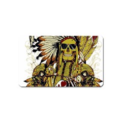 Motorcycle And Skull Cruiser Native American Magnet (name Card) by Sarkoni