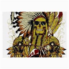 Motorcycle And Skull Cruiser Native American Large Glasses Cloth by Sarkoni