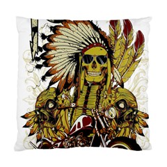 Motorcycle And Skull Cruiser Native American Standard Cushion Case (two Sides)