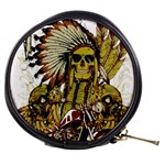 Motorcycle And Skull Cruiser Native American Mini Makeup Bag Front