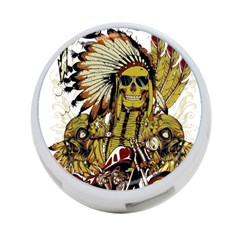 Motorcycle And Skull Cruiser Native American 4-port Usb Hub (one Side) by Sarkoni