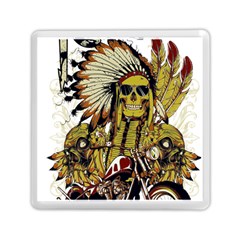 Motorcycle And Skull Cruiser Native American Memory Card Reader (square) by Sarkoni