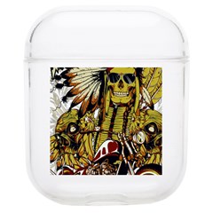 Motorcycle And Skull Cruiser Native American Soft Tpu Airpods 1/2 Case by Sarkoni