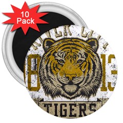 1813 River City Tigers Athletic Department 3  Magnets (10 Pack)  by Sarkoni