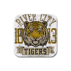 1813 River City Tigers Athletic Department Rubber Square Coaster (4 Pack) by Sarkoni