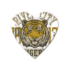 1813 River City Tigers Athletic Department Heart Magnet by Sarkoni