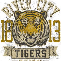 1813 River City Tigers Athletic Department Play Mat (rectangle) by Sarkoni