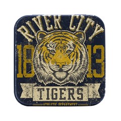 1813 River City Tigers Athletic Department Square Metal Box (black)