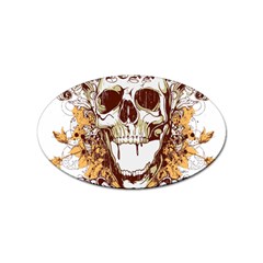 Harvest Of Fear Logo Illustration Skull Pistol Sticker Oval (10 Pack) by Sarkoni