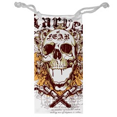 Harvest Of Fear Logo Illustration Skull Pistol Jewelry Bag by Sarkoni