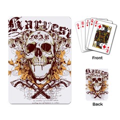 Harvest Of Fear Logo Illustration Skull Pistol Playing Cards Single Design (rectangle) by Sarkoni