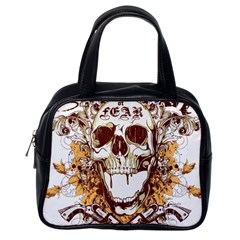 Harvest Of Fear Logo Illustration Skull Pistol Classic Handbag (one Side) by Sarkoni