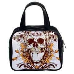 Harvest Of Fear Logo Illustration Skull Pistol Classic Handbag (two Sides) by Sarkoni