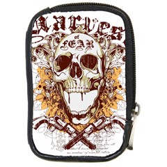 Harvest Of Fear Logo Illustration Skull Pistol Compact Camera Leather Case by Sarkoni