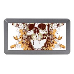 Harvest Of Fear Logo Illustration Skull Pistol Memory Card Reader (mini) by Sarkoni