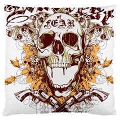 Harvest Of Fear Logo Illustration Skull Pistol Large Cushion Case (one Side) by Sarkoni