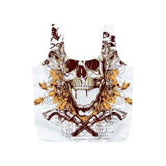 Harvest Of Fear Logo Illustration Skull Pistol Full Print Recycle Bag (s) by Sarkoni