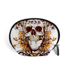 Harvest Of Fear Logo Illustration Skull Pistol Accessory Pouch (small) by Sarkoni