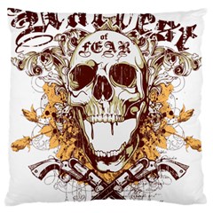 Harvest Of Fear Logo Illustration Skull Pistol Standard Premium Plush Fleece Cushion Case (one Side) by Sarkoni