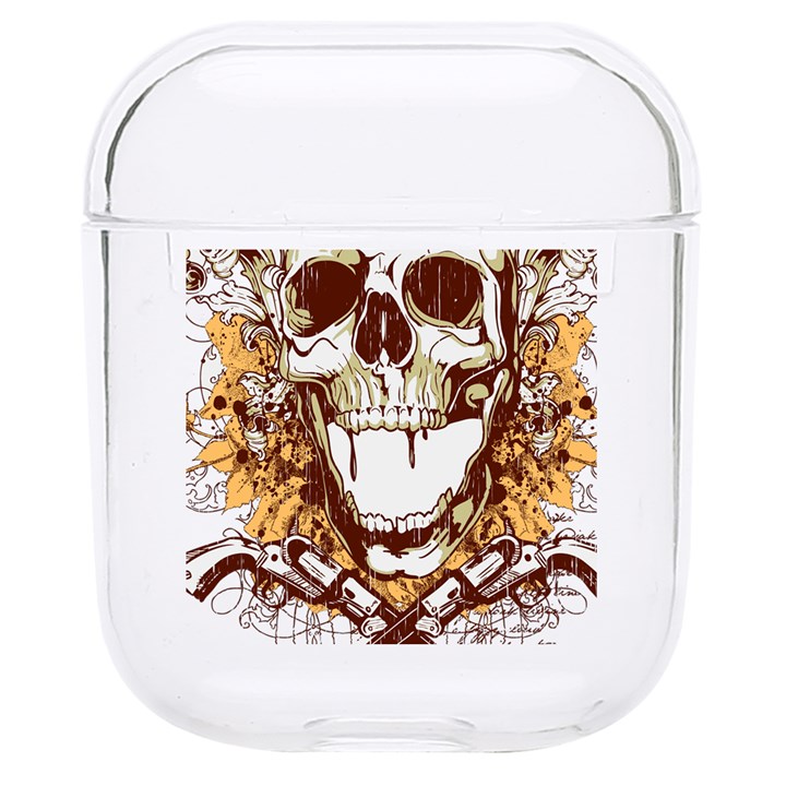 Harvest Of Fear Logo Illustration Skull Pistol Hard PC AirPods 1/2 Case