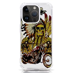 Motorcycle And Skull Cruiser Native American Iphone 14 Pro Tpu Uv Print Case by Sarkoni