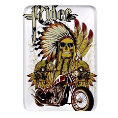 Motorcycle And Skull Cruiser Native American Rectangular Glass Fridge Magnet (4 Pack) by Sarkoni