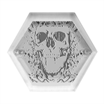 Harvest Of Fear Logo Illustration Skull Pistol Hexagon Wood Jewelry Box Front