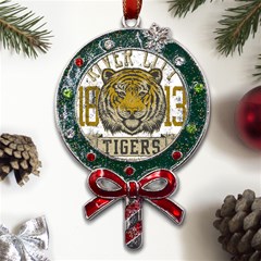 1813 River City Tigers Athletic Department Metal X mas Lollipop With Crystal Ornament by Sarkoni