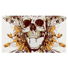 Harvest Of Fear Logo Illustration Skull Pistol Banner And Sign 7  X 4  by Sarkoni