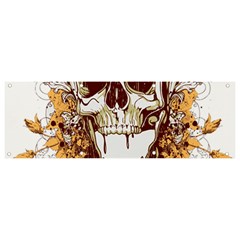 Harvest Of Fear Logo Illustration Skull Pistol Banner And Sign 9  X 3  by Sarkoni