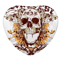 Harvest Of Fear Logo Illustration Skull Pistol Heart Glass Fridge Magnet (4 Pack) by Sarkoni