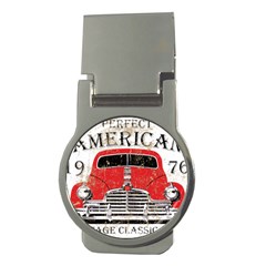 Perfect American Vintage Classic Car Signage Retro Style Money Clips (round)  by Sarkoni