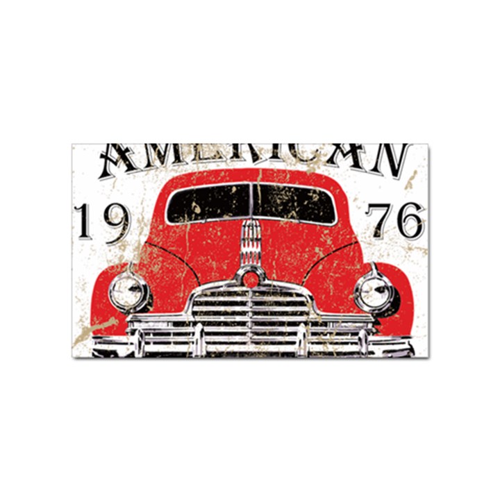 Perfect American Vintage Classic Car Signage Retro Style Sticker (Rectangular)