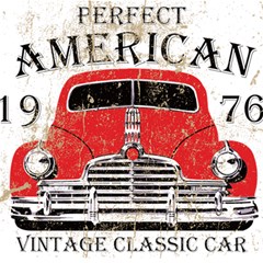 Perfect American Vintage Classic Car Signage Retro Style Play Mat (square) by Sarkoni