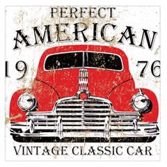 Perfect American Vintage Classic Car Signage Retro Style Square Satin Scarf (36  X 36 ) by Sarkoni