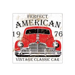 Perfect American Vintage Classic Car Signage Retro Style Satin Bandana Scarf 22  X 22  by Sarkoni