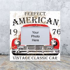 Perfect American Vintage Classic Car Signage Retro Style White Box Photo Frame 4  X 6  by Sarkoni