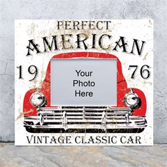 Perfect American Vintage Classic Car Signage Retro Style White Wall Photo Frame 5  X 7  by Sarkoni