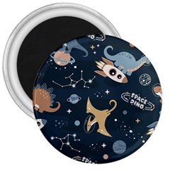 Space Theme Art Pattern Design Wallpaper 3  Magnets by Proyonanggan