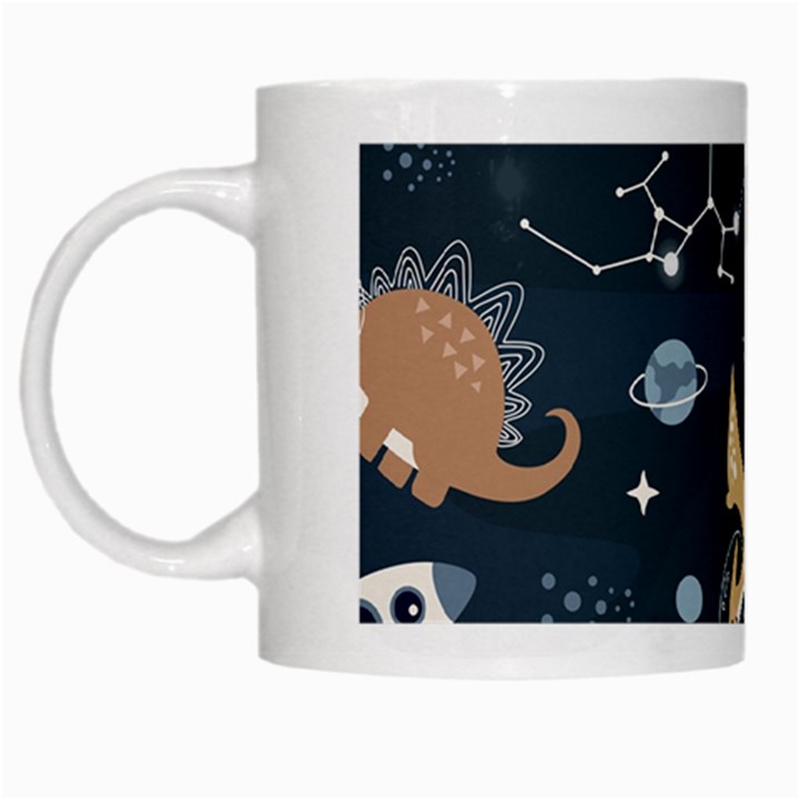 Space Theme Art Pattern Design Wallpaper White Mug