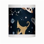 Space Theme Art Pattern Design Wallpaper White Mug Center