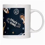 Space Theme Art Pattern Design Wallpaper White Mug Right