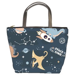 Space Theme Art Pattern Design Wallpaper Bucket Bag by Proyonanggan